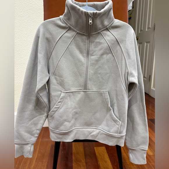 Dansk Tops - EUC Danskin Gray Quarter-Zip Fleece Pullover
